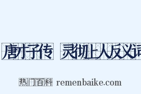 唐才子传·灵彻上人反义词是什么意思的图片